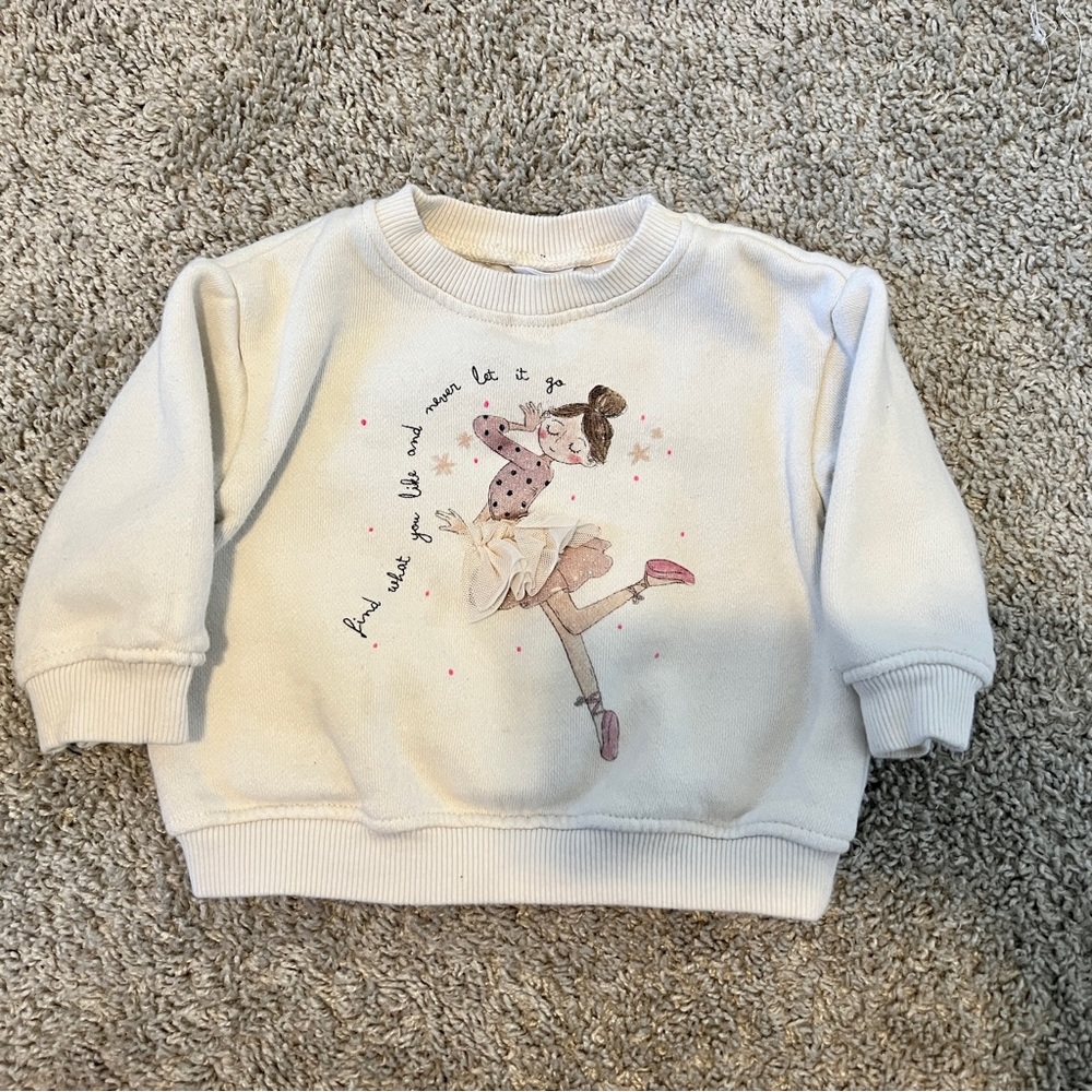 Ballerina Zara Baby Girl Sweatshirt 6-9 Months